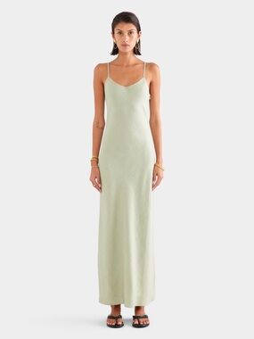 NWT*Venroy Linen Slip Dress - size M